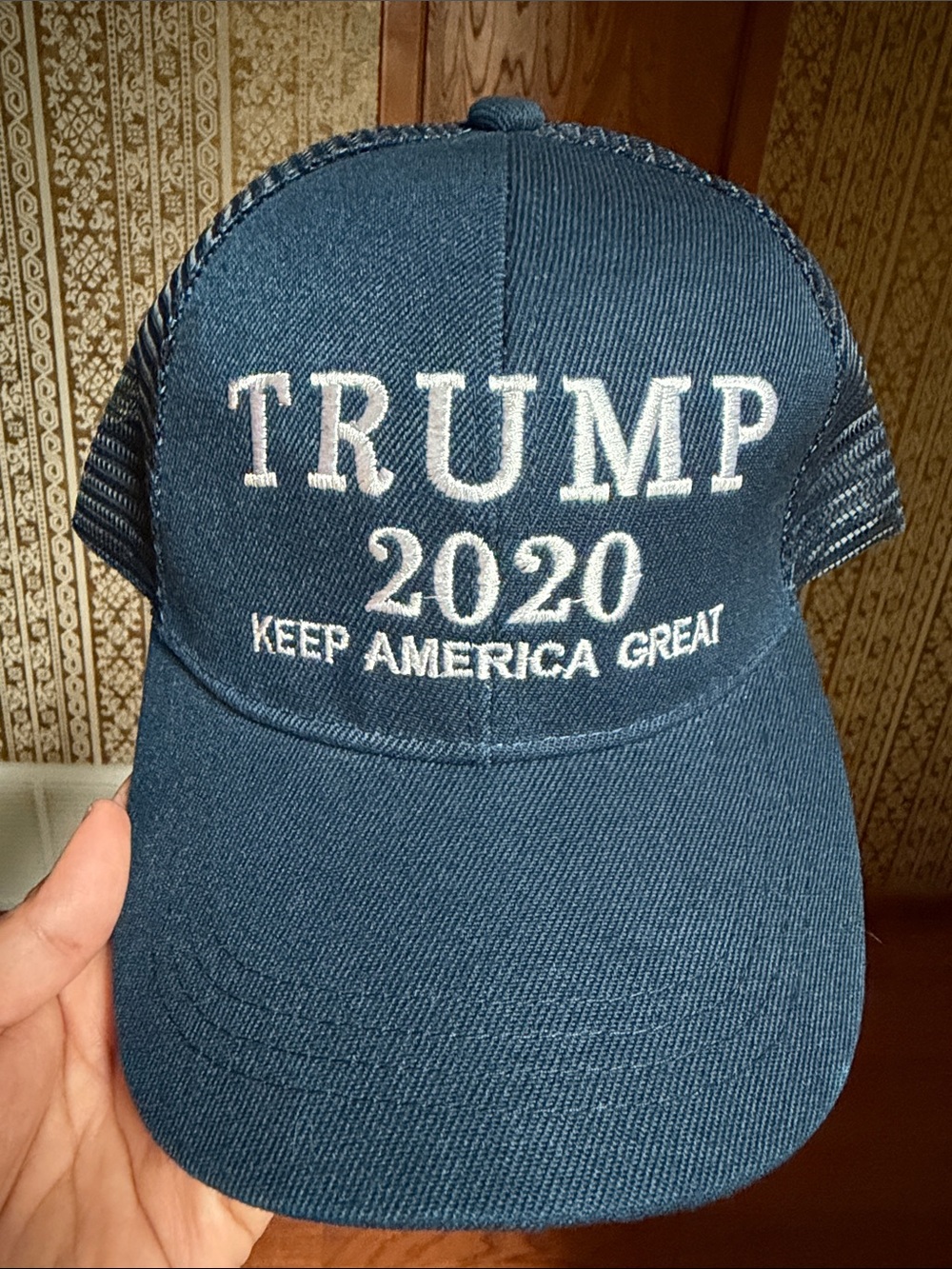 2020 Keep America Great Embroidered Trucker Hat - Navy